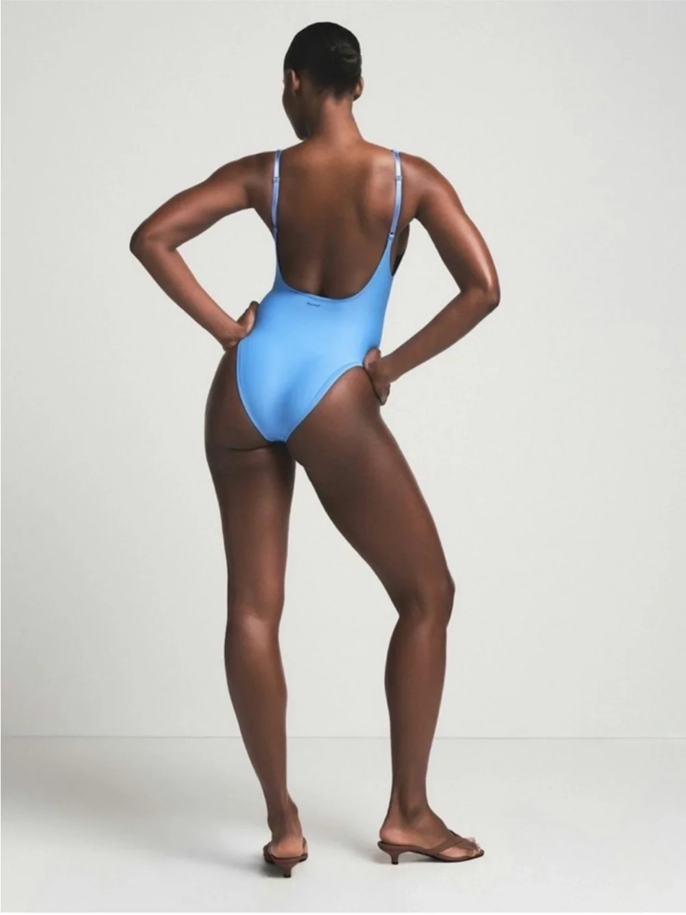 SKIMS NWT Signature Swim Scoop Neck One Piece - Tide